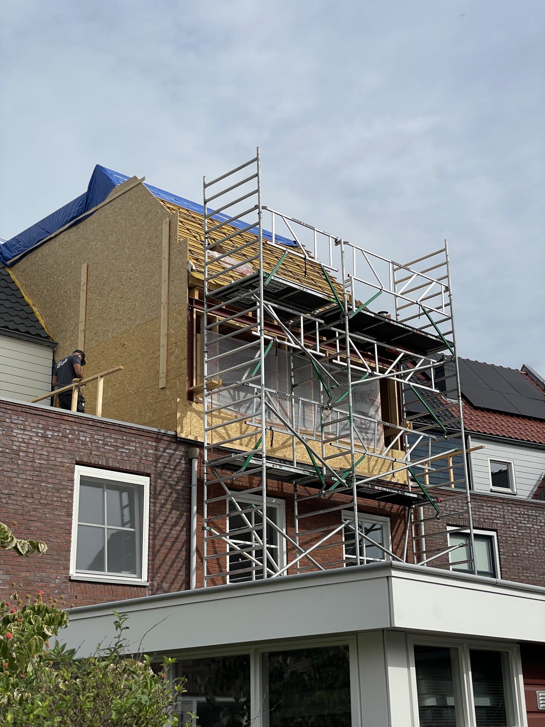 Opbouw met steiger aan de achterkant, Vleuten